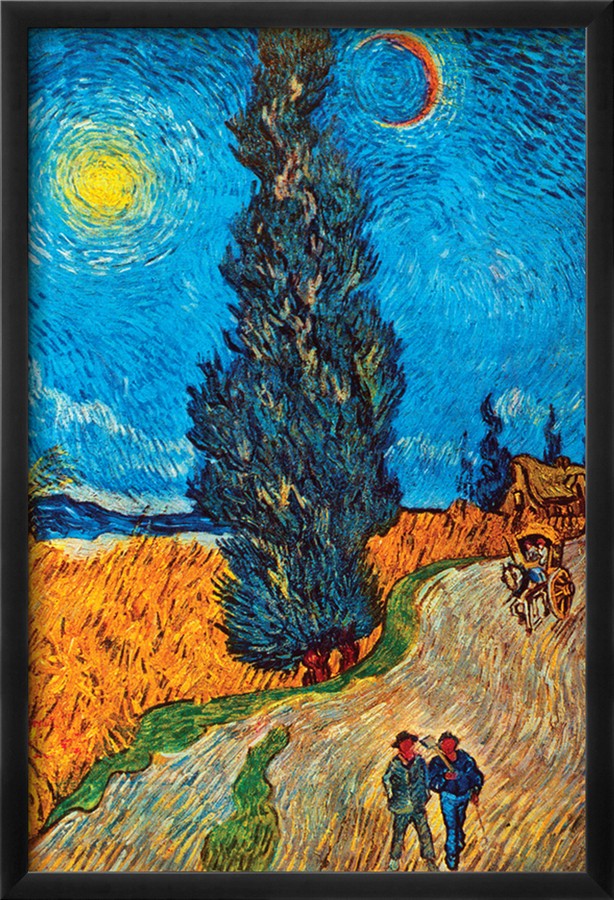 Road with Cypresses - Vincent Van Gogh Paintings